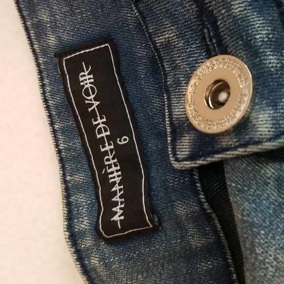 *LAST CHANCE ITEM! * Maniere De Voir Super-Stretch Cargo Skinny Jeans - Picture 4 of 5